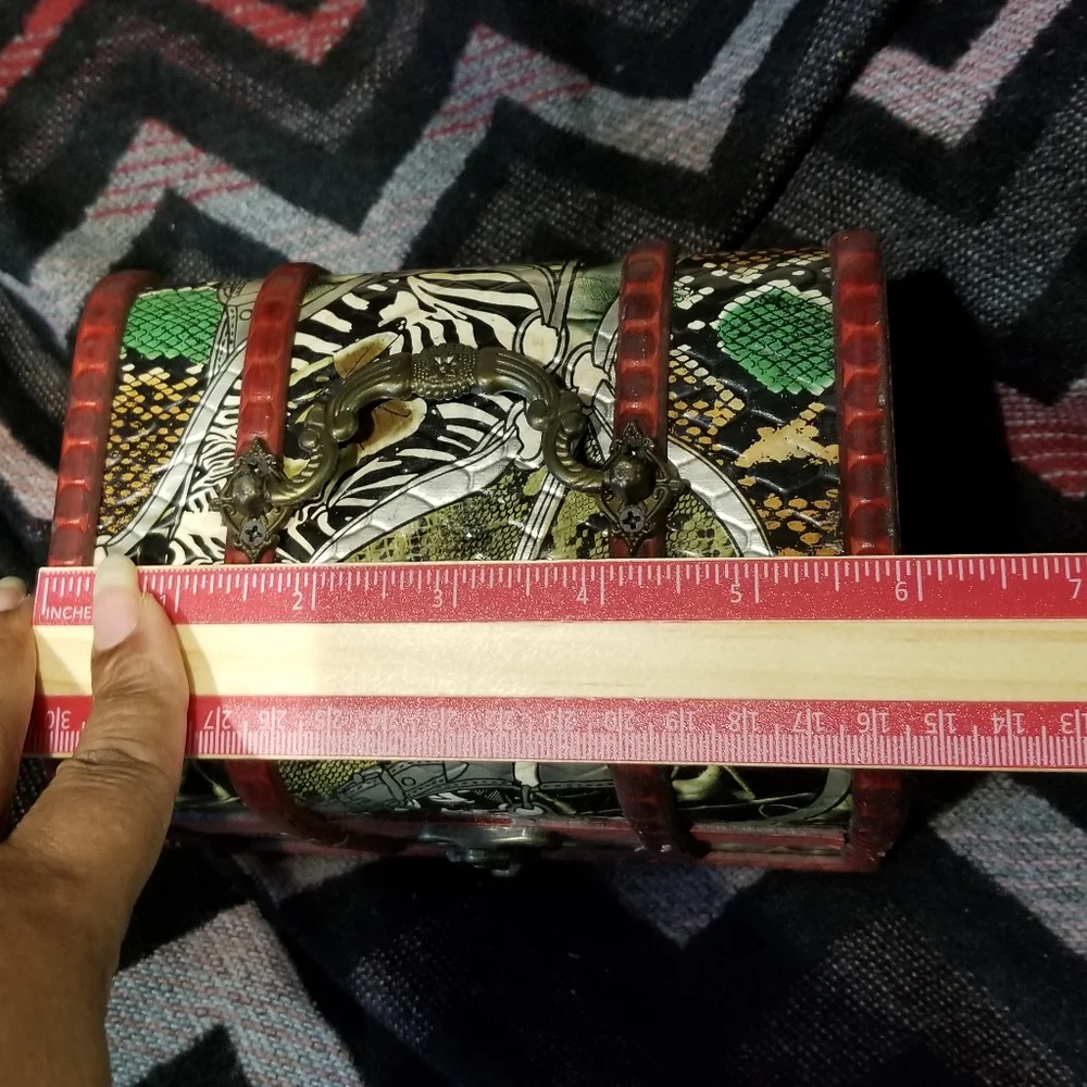 Decorative Zebra Wooden Jewelry Box medium